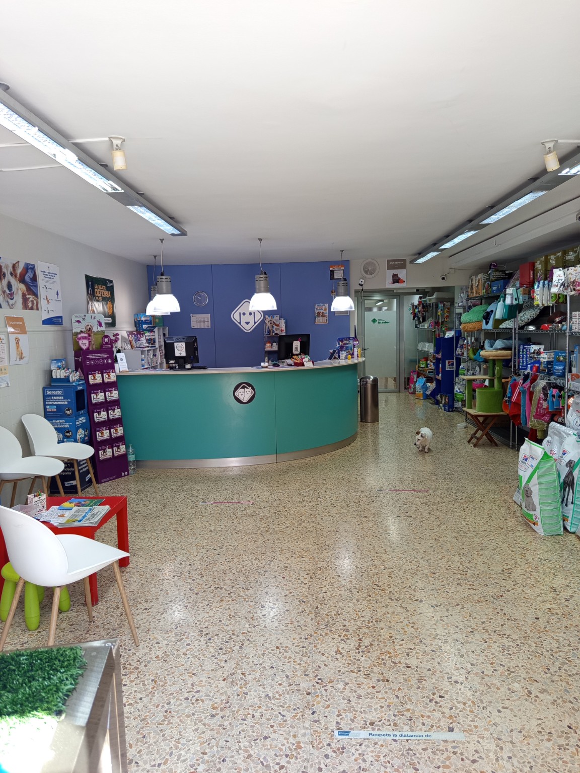 Recepció del Centre Veterinari La Salut