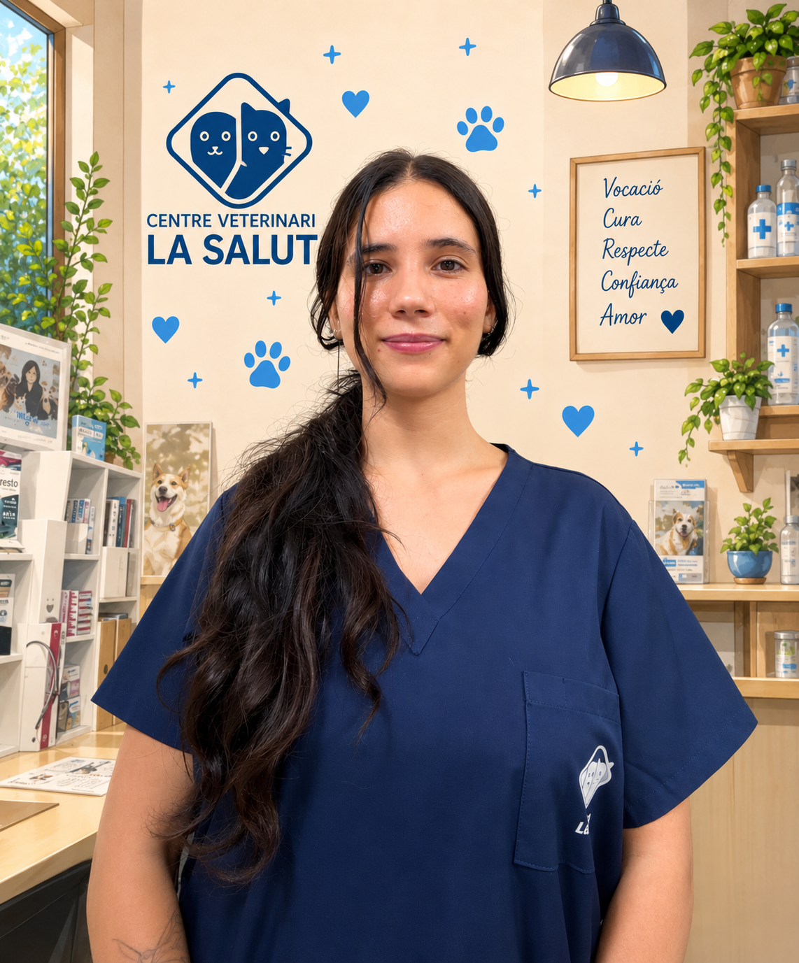 Retrat professional de la Susanna al Centre Veterinari La Salut