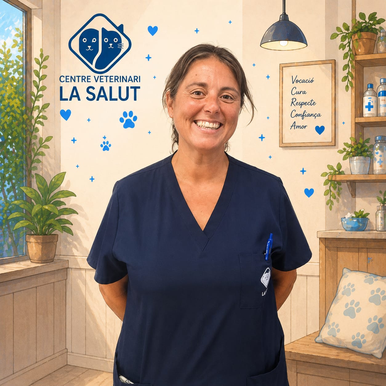 Retrat professional de la Carmen al Centre Veterinari La Salut